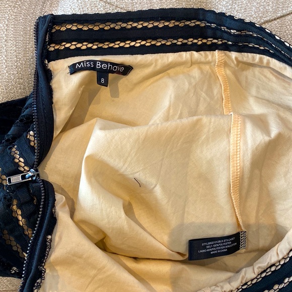 Miss Behave Girls Size 8 Two piece Black with cream lining outfit. - Picture 8 of 8